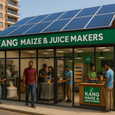Solar Solution for Maize Milling and Juice Making.